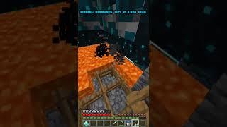 Finding Diamonds Tips in lava pool Minecraft #minecraft #diamond block#gaming #rat dance