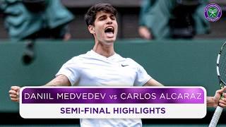 Stunning semi-final | Daniil Medvedev vs Carlos Alcaraz | Highlights | Wimbledon 2024