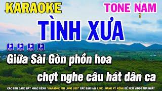 Tình Xưa Karaoke Tone Nam Cm Nhạc Sống - Karaoke Phi Long