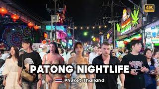 [4K]  Patong Nightlife Walking Bangla Road in 2024 Summer Vibes Phuket, Thailand