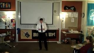 Justin McKeown (2nd per. persuasive speech fall 2016)