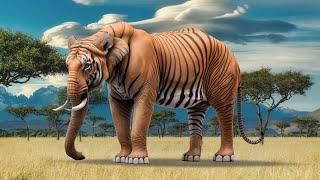 TIGER and ANIMALS Hybrids | Rhino, Elephant, Giraffe