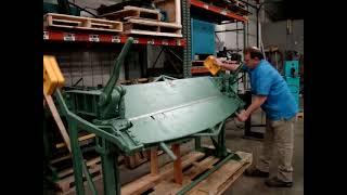 Used Whitney Jensen 5'  Manual Hand Brake Folding Machine