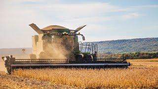 John Deere Combine Harvesting Soybeans / Fendt Planting Winter Wheat Lyndhurst Farms Ltd.