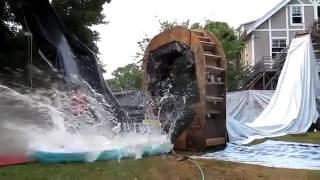 Опупенная домашняя водная горка.