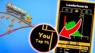 Getting top 1% on the HARDEST LEVEL in Poly Bridge 3!