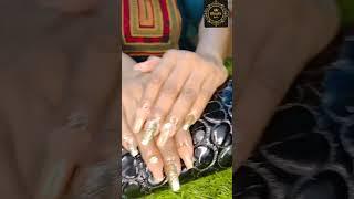 Engagement nail extension design | nail design | stone art design | Engagement nails #nailart #viral