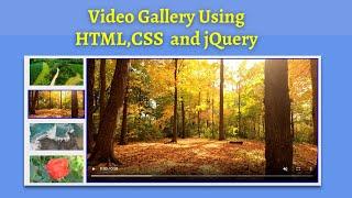 How to Make Video Gallery Using HTML, CSS, and  jQuery | Video Gallery With Controls