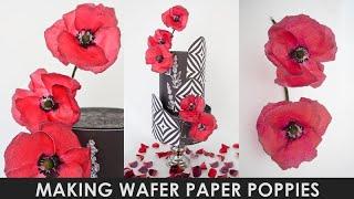 Tutorial: Making A Red Red Poppy Out of Wafer Paper