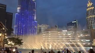 Burj Khalifa fountain show Arabic song. Dubai.