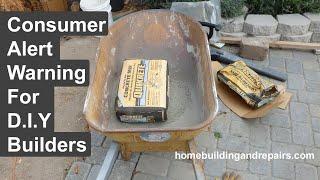 Watch This Video Before Building Anything With Dry And Not Wet Mixed Concrete - Consumer Alert