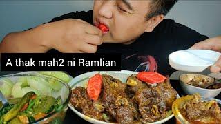 Mutton /3 king chilli// kelsa thak tawk nen//Behlawi leh bawkbawn bai thak// zan riah ei zuai//