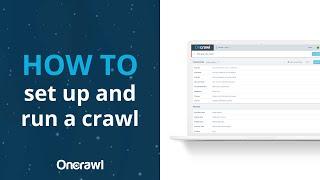 How to set up and run a crawl in OnCrawl