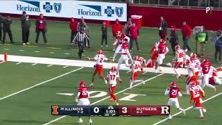 BIG Punt Return By Hank Beatty vs. Rutgers | Illinois Football | 11/23/2024