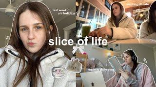 Slice of Life  realistic daily vlog, working @ cafes, last week before uni & seeing friends ₊˚⊹