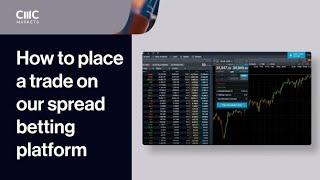 How to place a trade on our spread betting platform