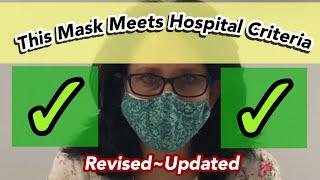 How to make a Hospital approved fabric face mask -meets hospital criteria- with filter pocket