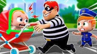 Baby Police Song  + Go Away, Bad Guys! | And  More Nursery Rhymes & Kids Song #LittlePIB