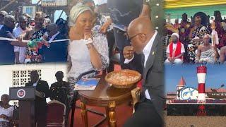 Prez Akuffo Addo Commission $60 Million Jamestown Fishing Harbour as Eat Tillapin 4 First in Public