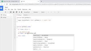 SheetSpam#18. Get Sheet by name  with function in Google Script