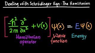 Dealing with Schrodinger's Equation - The Hamiltonian