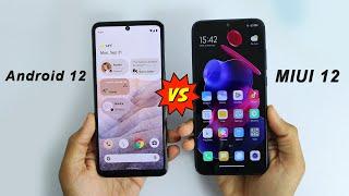 First Look Of Android 12 | Brand new Android UI! | Android 12 vs MIUI 12 Comparison