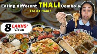 Eating different THALI Food for 24 Hours | Food Challenge