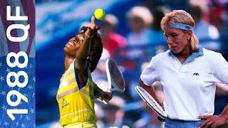Zina Garrison vs Martina Navratilova in a three-set rollercoaster! | US Open 1988 Quarterfinal