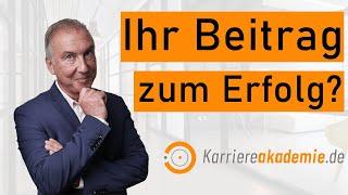 Was ist Ihr Beitrag zum Erfolg des Unternehmens? Antwort + Beispiele im Vorstellungsgespräch