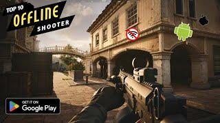 TOP 10 OFFLINE FPS Games On Android/IOS 2024 || HYPER REALISTIC