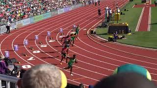 Fred Kerley vs. Yohan Blake in Round 1 of 2022 World Athletics Championship Men's 200m