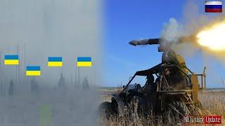 BRUTAL FIRE ‼️ Russian Kornet ATGM Destroys Convoy of Ukrainian Tanks