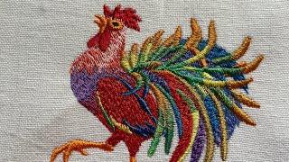 DIME #Struttin Rooster Stitchin With Sue - Free Design Link