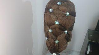 Nice ! elegant beautiful hairstyle for long hair/Easy & quick hairstyle for women//Hair style girl