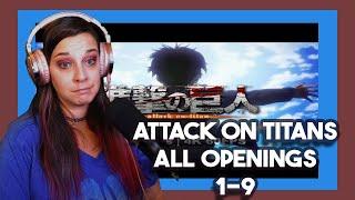 Lauren Reacts All Attack on Titan Openings (1-9) *Way more varied than I thought!*