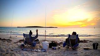 Beach Fishing Magic Conditions ~ Best Fish Burgers on the Fire Pit