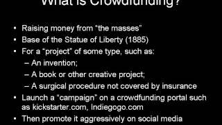 Crowdfunding Under the JOBS Act: Raising Capital Online for your Small Business or Startup