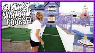 THE BEST THEMED MINI GOLF COURSE EVER! - CRAZY HOLE IN ONES AND AWESOME SHOTS! | Brooks Holt