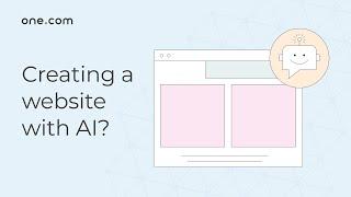 Creating a website with AI | Effortless Website Creation with One.com's AI Onboarding Tool