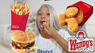 WENDY'S MUKBANG!!! (CHICKEN NUGGETS, FRIES & MORE!)