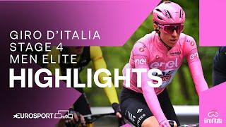 Hectic Sprint In Andora ‍ | Giro D'Italia Stage 4 Race Highlights | Eurosport Cycling