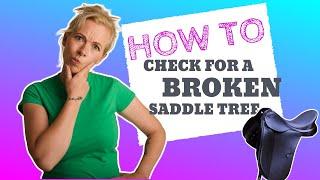 HOW TO CHECK FOR A BROKEN SADDLE TREE... and we find a missing rivet!