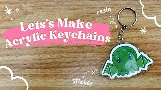 Make Custom Acrylic Keychains Using a Laser Cutter and UV Resin | Easy Image Trace Tutorial