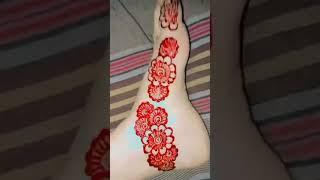 Indian Feet Flower Mehndi Design Easy And Simple Mehndi Design by Fashion Geek