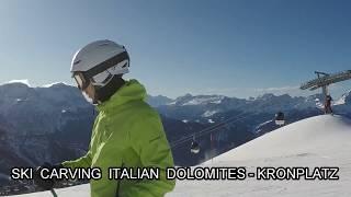 SKI CARVING  KRONPLATZ DOLOMITES ITALY 2017/18