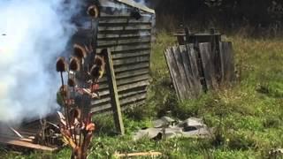 Shed goes boom. Partisans blow own house up
