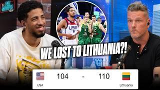 Pat McAfee Finds Out USA Basketball Lost To Lithuania, Cooks Tyrese Haliburton Live On Air