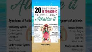 Signs your body is too acidic