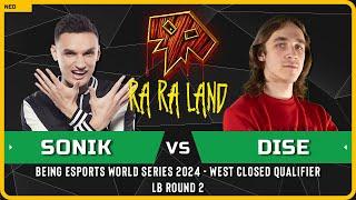 WC3 - [NE] Sonik vs Dise [NE] - LB Round 2 - Being Esports World Series 2024 - West