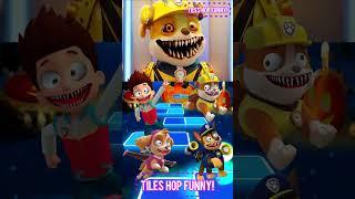 Paw Patrol Scary Rubble vs Ryder x Coffin Dance | Tiles Hop EDM Rush #coffindance #tileshop